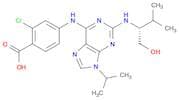 2-Chloro-4-[[2-[[(1R)-1-(hydroxymethyl)-2-methylpropyl]amino]-9-(1-methylethyl)-9H-purin-6-yl]amin…