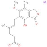 4-Hexenoic acid, 6-(1,3-dihydro-4-hydroxy-6-methoxy-7-methyl-3-oxo-5-isobenzofuranyl)-4-methyl-, s…