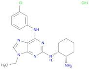 9H-Purine-2,6-diamine, N2-[(1R,2S)-2-aminocyclohexyl]-N6-(3-chlorophenyl)-9-ethyl-, monohydrochlor…