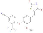 4-(4-((2,4-Dioxothiazolidin-5-ylidene)methyl)-2-methoxyphenoxy)-3-(trifluoromethyl)benzonitrile