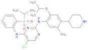 5-chloro-2-N-[5-methyl-4-(piperidin-4-yl)-2-(propan-2-yloxy)phenyl]-4-N-[2-(propane-2-sulfonyl)phe…
