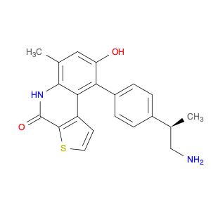 9-[4-[(1R)-2-Amino-1-methylethyl]phenyl]-8-hydroxy-6-methylthieno[2,3-c]quinolin-4(5H)-one