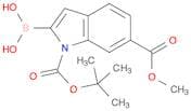 1H-​Indole-​1,​6-​dicarboxylic acid, 2-​borono-​, 1-​(1,​1-​dimethylethyl) 6-​methyl ester