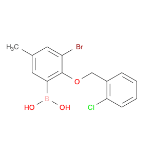 3-Bromo-2-(2'-chlorobenzyloxy)-5-methylphenylboronic acid