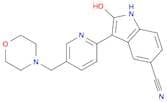 2-hydroxy-3-[5-(4-morpholinylmethyl)-2-pyridinyl]-1H-indole-5-carbonitrile