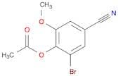 2-Bromo-4-cyano-6-methoxyphenyl acetate