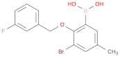 (3-Bromo-2-((3-fluorobenzyl)oxy)-5-methylphenyl)boronic acid