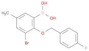 (3-Bromo-2-((4-fluorobenzyl)oxy)-5-methylphenyl)boronic acid
