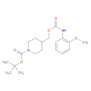 4-[[[[(2-Methoxyphenyl)amino]carbonyl]oxy]methyl]-piperidinecarboxylic acid-1,1-dimethylethyl ester