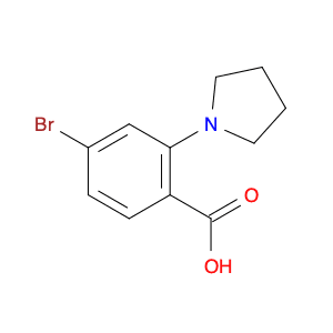 4-Bromo-2-pyrrolidinobenzoic Acid