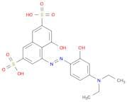4-((4-(Diethylamino);-2-hydroxyphenyl);diazenyl);-5-hydroxynaphthalene-2,7-disulfonic acid