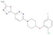 2-(6-(4-(2-Chloro-5-fluorophenoxy)piperidin-1-yl)pyridazin-3-yl)-5-methyl-1,3,4-oxadiazole