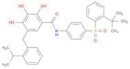 N-{4-[(2-tert-butylbenzene)sulfonyl]phenyl}-2,3,4-trihydroxy-5-[(2-isopropylphenyl)methyl]benzamide