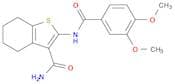 2-(3,4-Dimethoxyphenylcarbamoyl)-4,5,6,7-tetrahydro-1-benzothiophene-3-carboxamide