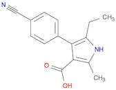1H-Pyrrole-3-carboxylicacid, 4-(4-cyanophenyl)-5-ethyl-2-methyl-