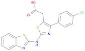 5-Thiazoleacetic acid, 2-(2-benzothiazolylamino)-4-(4-chlorophenyl)-