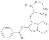 2-Propenoic acid, 3-[2-(benzoyloxy)-3-indolizinyl]-2-cyano-, ethyl ester