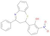 Phenol, 2-(2,3-dihydro-4-phenyl-1,5-benzothiazepin-2-yl)-6-nitro-