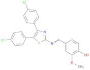 Phenol, 4-[[[4,5-bis(4-chlorophenyl)-2-thiazolyl]imino]methyl]-2-methoxy-