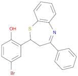 Phenol, 4-bromo-2-(2,3-dihydro-4-phenyl-1,5-benzothiazepin-2-yl)-