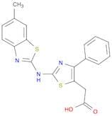 5-Thiazoleacetic acid, 2-[(6-methyl-2-benzothiazolyl)amino]-4-phenyl-