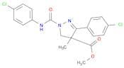 methyl 3-(4-chlorophenyl)-1-[(4-chlorophenyl)carbamoyl]-4-methyl-5H-pyrazole-4-carboxylate