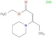 2-Pentenoic acid, 3-(1-piperidinyl)-, ethyl ester, hydrochloride