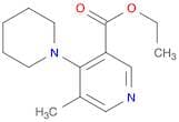 3-Pyridinecarboxylic acid, 5-methyl-4-(1-piperidinyl)-, ethyl ester