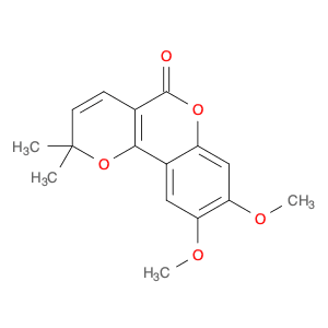2H,5H-Pyrano[3,2-c][1]benzopyran-5-one, 8,9-dimethoxy-2,2-dimethyl-