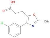 5-Oxazolepropanoic acid, 4-(3-chlorophenyl)-2-methyl-
