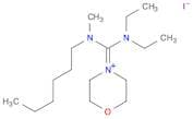 Morpholinium, 4-[(diethylamino)(hexylmethylamino)methylene]-, iodide
