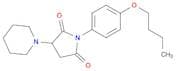 2,5-Pyrrolidinedione, 1-(4-butoxyphenyl)-3-(1-piperidinyl)-