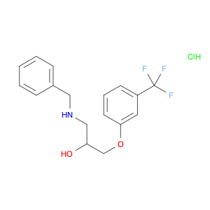 1-(benzylamino)-3-[3-(trifluoromethyl)phenoxy]propan-2-ol hydrochloride
