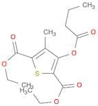 2,5-Thiophenedicarboxylic acid, 3-methyl-4-(1-oxobutoxy)-, diethyl ester