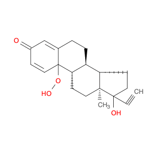 19-Norpregna-1,4-dien-20-yn-3-one,10-hydroperoxy-17-hydroxy-, (17a)- (9CI)