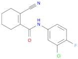 1-Cyclohexene-1-carboxamide, N-(3-chloro-4-fluorophenyl)-2-cyano-
