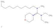 Morpholinium, 4-[(decylmethylamino)(diethylamino)methylene]-, iodide
