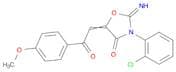 3-(2-CHLOROPHENYL)-2-IMINO-5-(2-(4-METHOXYPHENYL)-2-OXOETHYLIDENE)-4-OXAZOLIDINONE