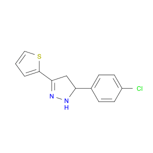 1H-Pyrazole, 5-(4-chlorophenyl)-4,5-dihydro-3-(thienyl)-