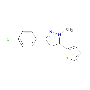 1H-Pyrazole, 3-(4-chlorophenyl)-4,5-dihydro-1-methyl-5-(thienyl)-