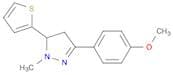 1H-Pyrazole, 4,5-dihydro-3-(4-methoxyphenyl)-1-methyl-5-(thienyl)-