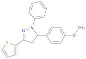 1H-Pyrazole, 4,5-dihydro-5-(4-methoxyphenyl)-1-phenyl-3-(thienyl)-