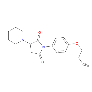 2,5-Pyrrolidinedione, 3-(1-piperidinyl)-1-(4-propoxyphenyl)-