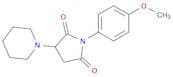2,5-Pyrrolidinedione, 1-(4-methoxyphenyl)-3-(1-piperidinyl)-