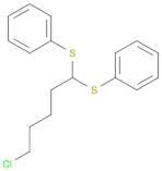 Benzene, 1,1'-[(5-chloropentylidene)bis(thio)]bis-