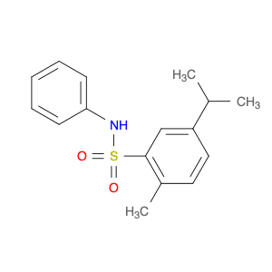Benzenesulfonamide, 2-methyl-5-(1-methylethyl)-N-phenyl-