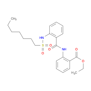 Benzoic acid, 2-[[2-[(heptylsulfonyl)amino]benzoyl]amino]-, ethyl ester