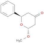 4H-Pyran-4-one, tetrahydro-2-methoxy-6-phenyl-, trans-