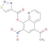 1,2,3-Thiadiazole-4-carboxylic acid, 5-acetyl-7-nitro-8-quinolinyl ester