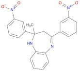 1H-1,5-Benzodiazepine, 2,3-dihydro-2-methyl-2,4-bis(3-nitrophenyl)-